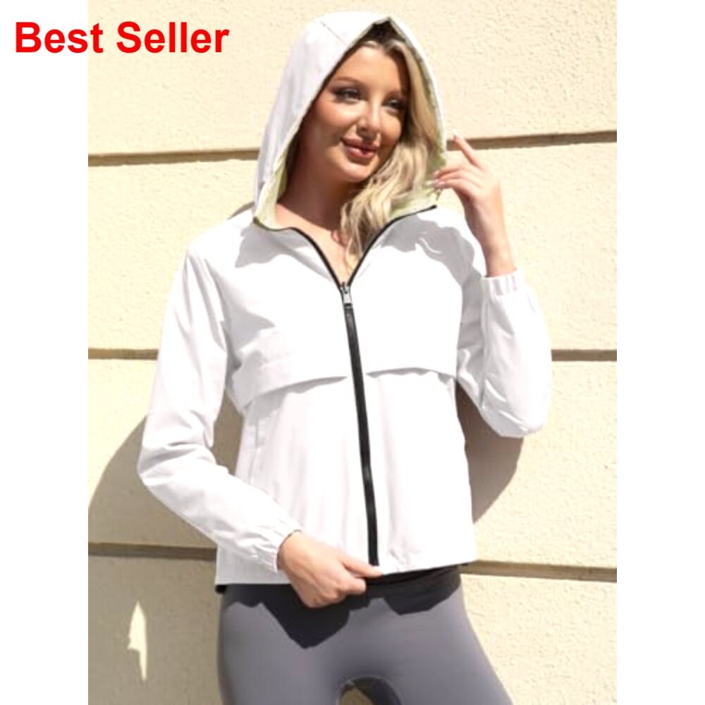 Waterproof Reversible Rain Jacket Lightweight Pac… - image 4